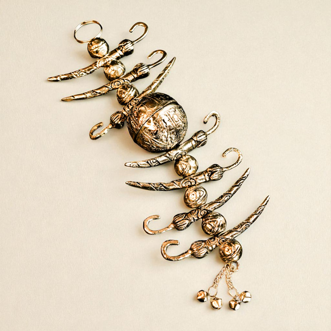 13 Inch | German Silver Nimbu Mirchi Nazar Battu Hanging