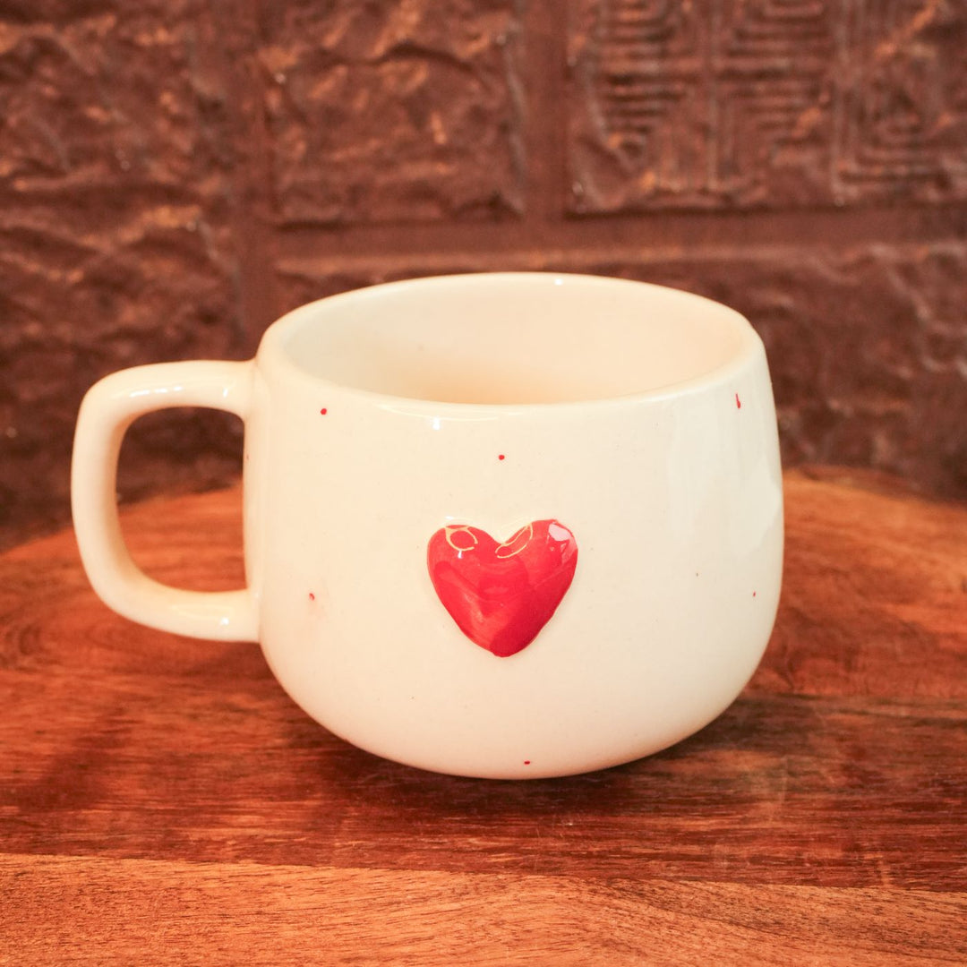 Dil Se Diwali Gift Hamper | Includes 2 Heart Mugs, 2 Brass Spoons, 1 Lakshmi Charan, 1 Diwali Card, 1 Gift Box