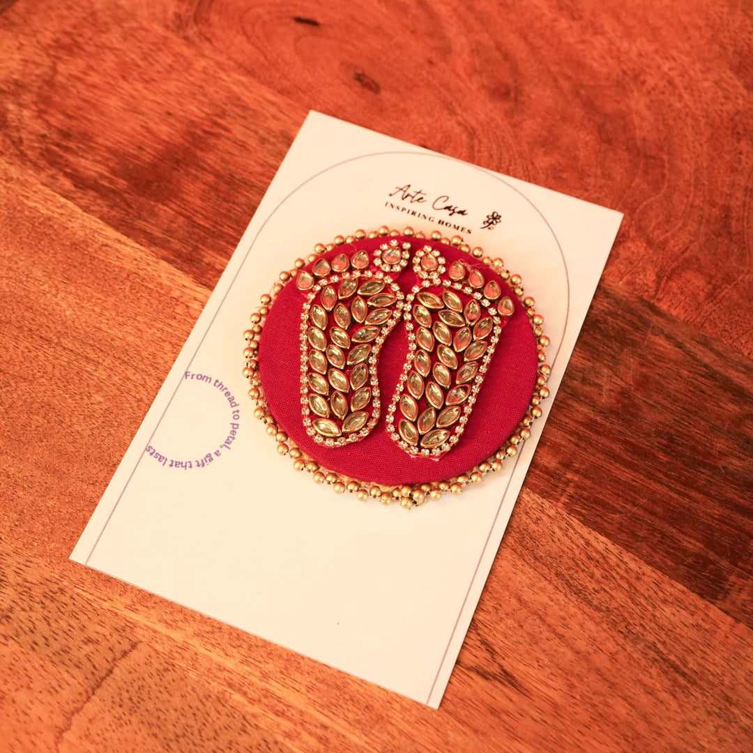 Dil Se Diwali Gift Hamper | Includes 2 Heart Mugs, 2 Brass Spoons, 1 Lakshmi Charan, 1 Diwali Card, 1 Gift Box