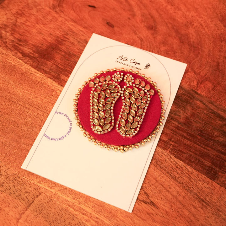 Dil Se Diwali Gift Hamper | Includes 2 Heart Mugs, 2 Brass Spoons, 1 Lakshmi Charan, 1 Diwali Card, 1 Gift Box