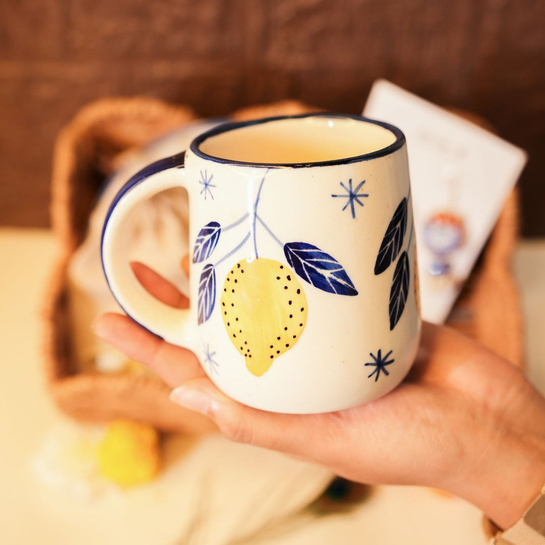 Sattvik Start Diwali Gift Hamper | Includes 1 Plate, 1 Mug, 1 Dry Fruit Potli, 2 Hangings, 1 Diwali Card, 1 Basket