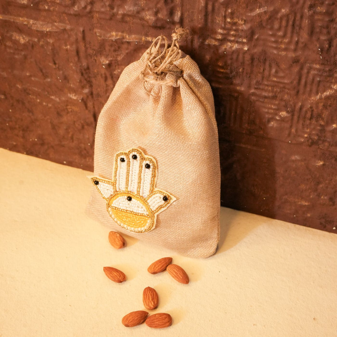 Sattvik Start Diwali Gift Hamper | Includes 1 Plate, 1 Mug, 1 Dry Fruit Potli, 2 Hangings, 1 Diwali Card, 1 Basket