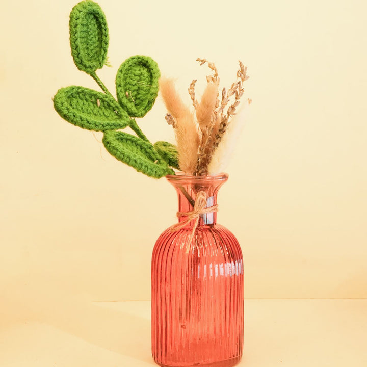 Golden Grace Diwali Gift Hamper | Includes 1 Vase, 1 Dried Flower Bunch, 1 Chocolate, 1 Candle, 2 Hangings, 1 Wax Melts Pack, 1 Match Box, 1 Diwali Card, 1 Organiser Gift Box