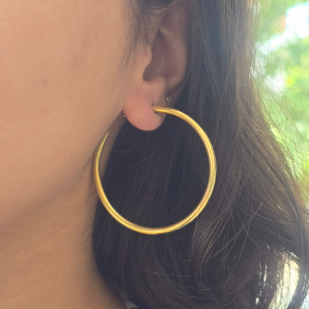 Handmade Circular Design Brass Earrings