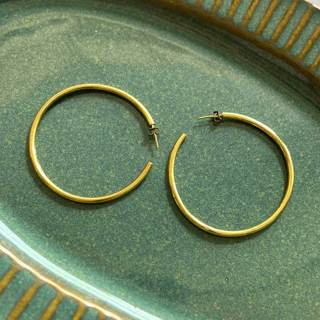 Handmade Circular Design Brass Earrings