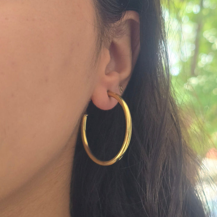 Handmade Circular Design Brass Earrings
