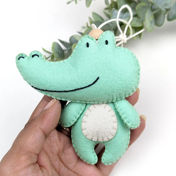 Handmade Crocodile Felt Hanging For Kids