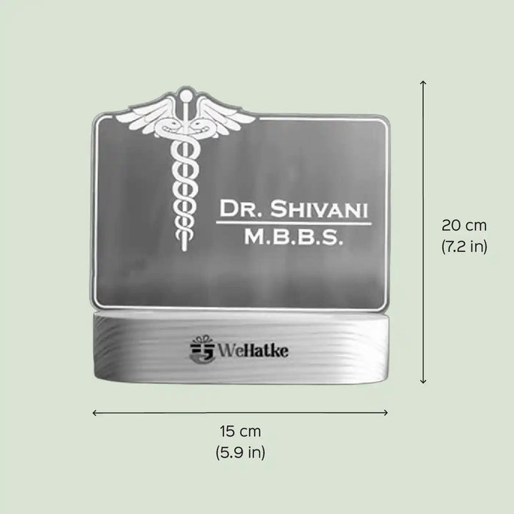 Personalized Engraved Doctor Theme Acrylic Desk Nameplate