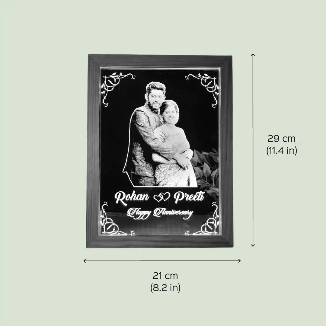 Photo Personalized Engraved Couple Theme Acrylic Decorative Plaque