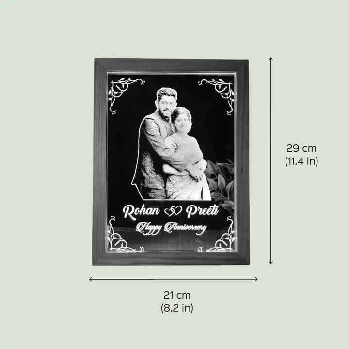 Photo Personalized Engraved Couple Theme Acrylic Decorative Plaque