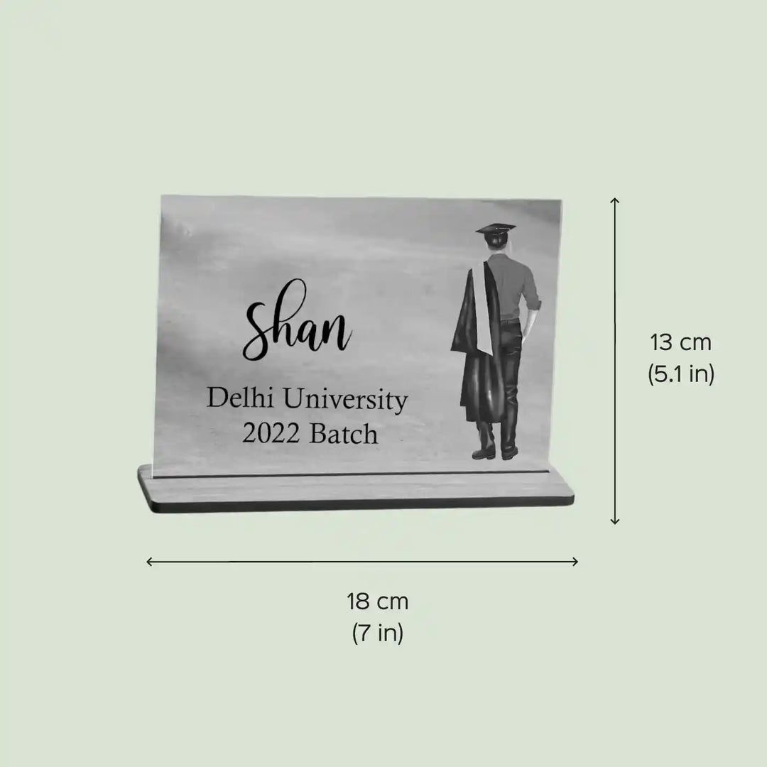 Personalized Boys Graduation Theme Acrylic Decorative Plaque