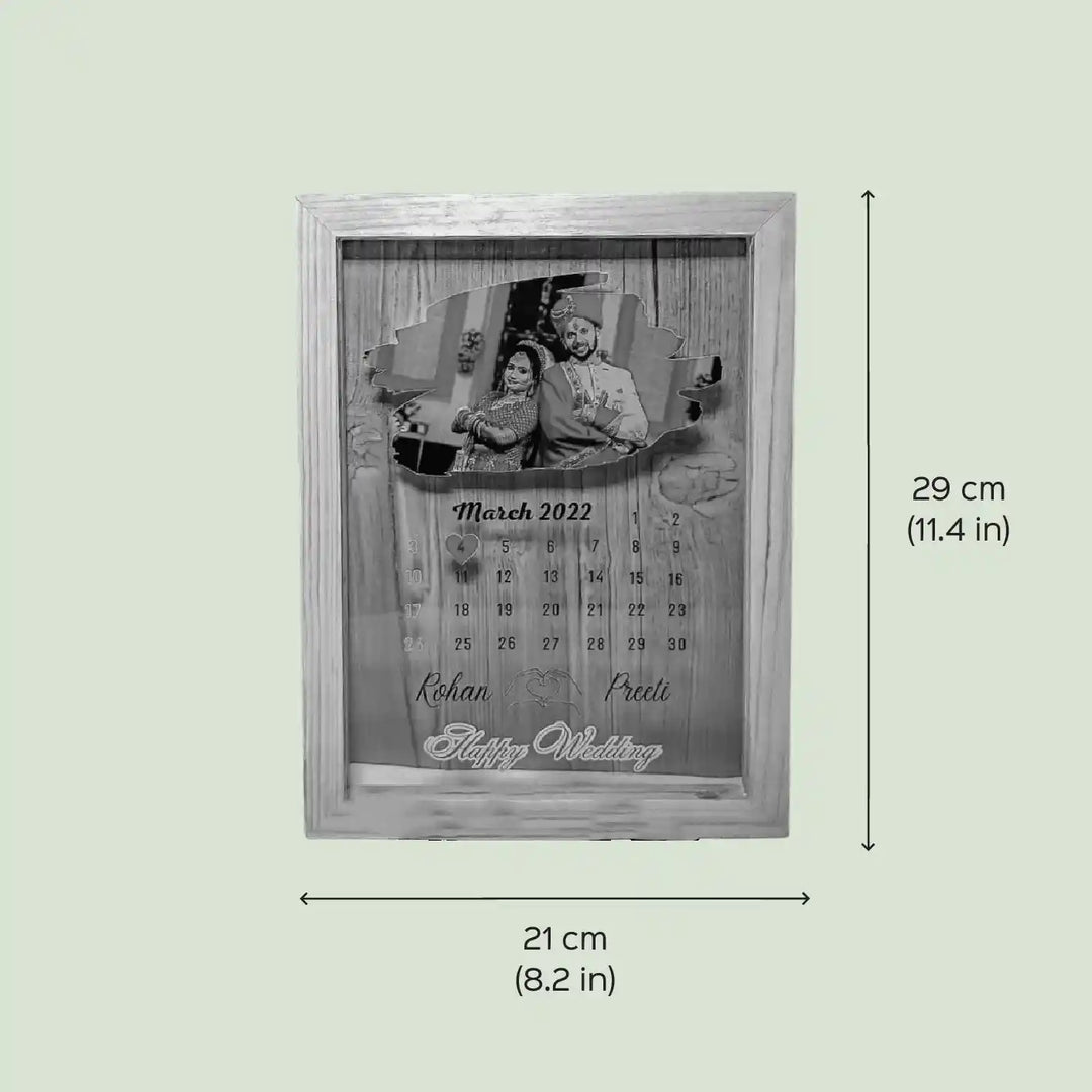 Photo Personalized Printed Calendar Theme Acrylic Decorative Plaque