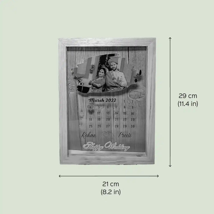 Photo Personalized Printed Calendar Theme Acrylic Decorative Plaque