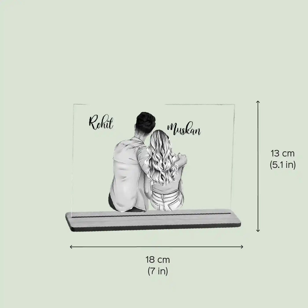 Personalized Printed Couple Theme Acrylic Decorative Plaque