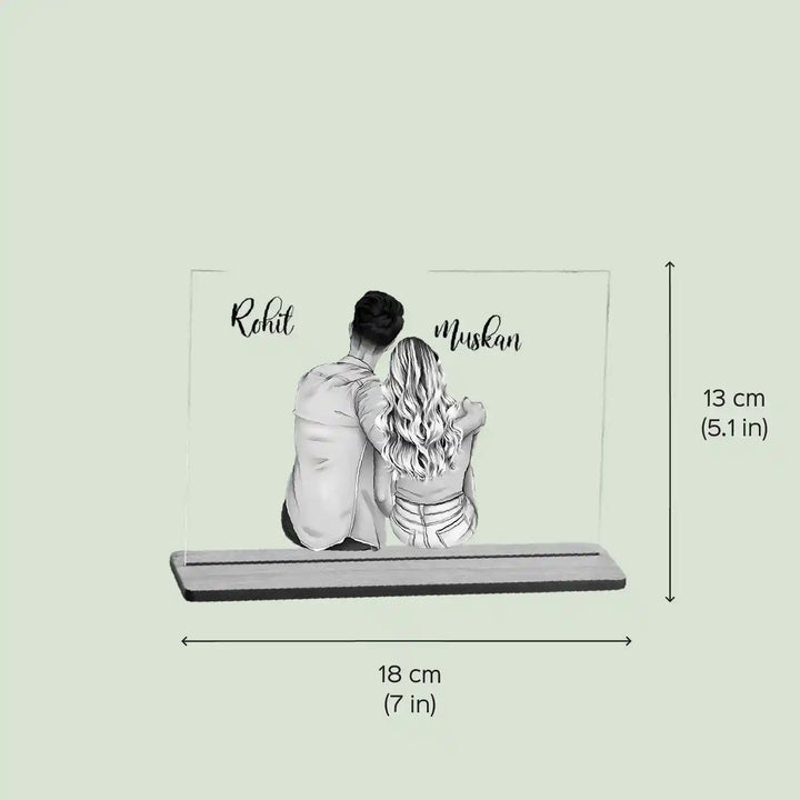 Personalized Printed Couple Theme Acrylic Decorative Plaque