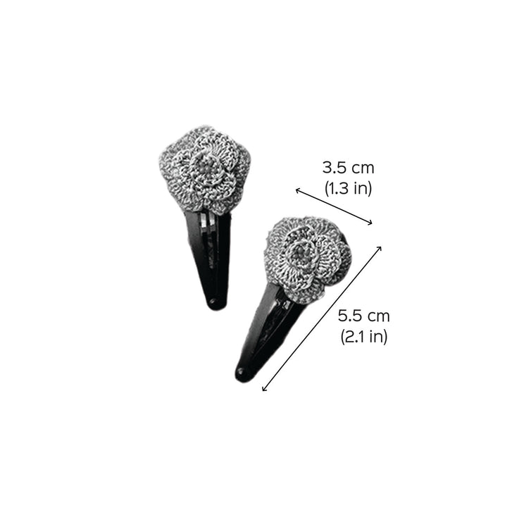 Handmade Forest Rose Flower Hair Clips | Set of 2