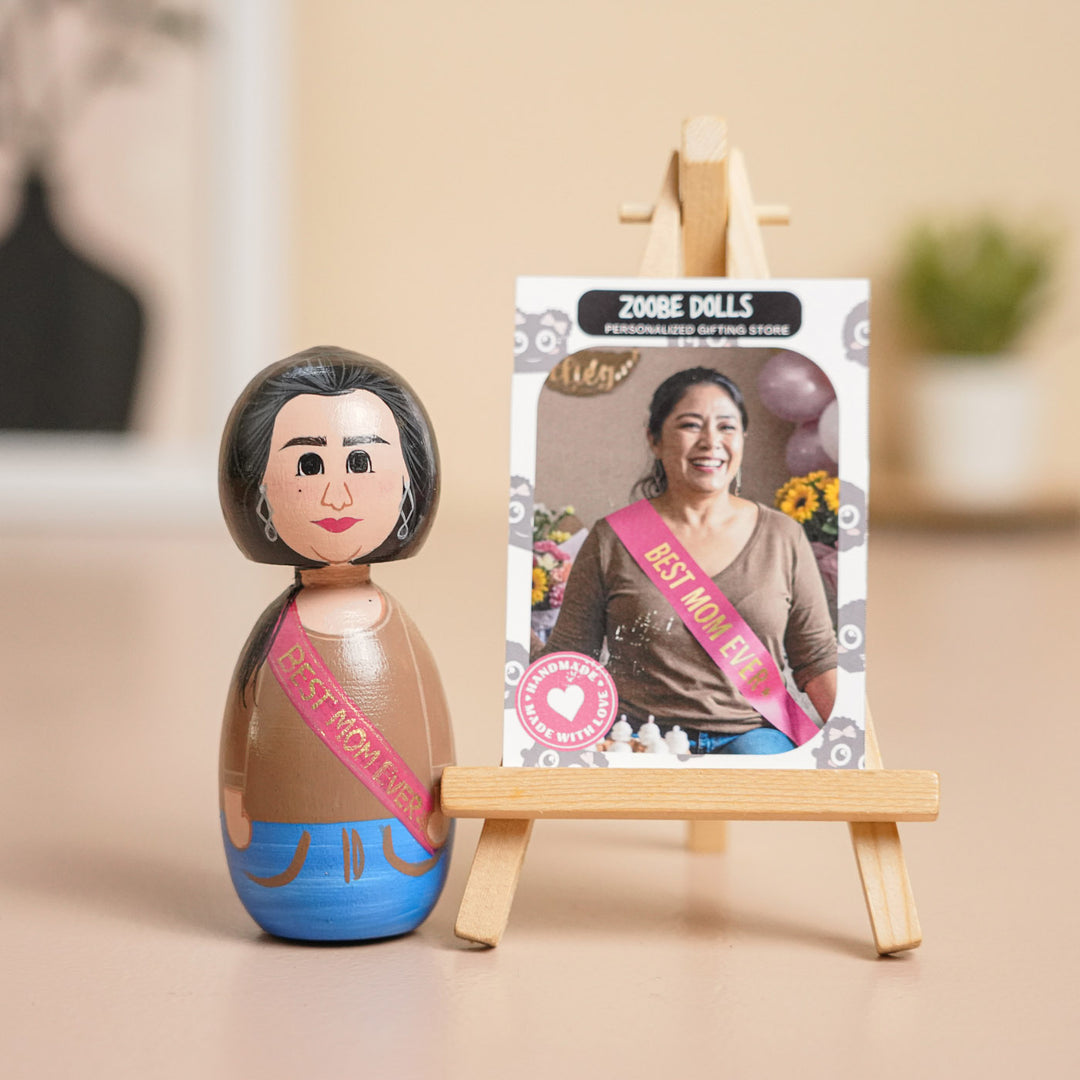 Photo Personalized Wooden Peggy Doll