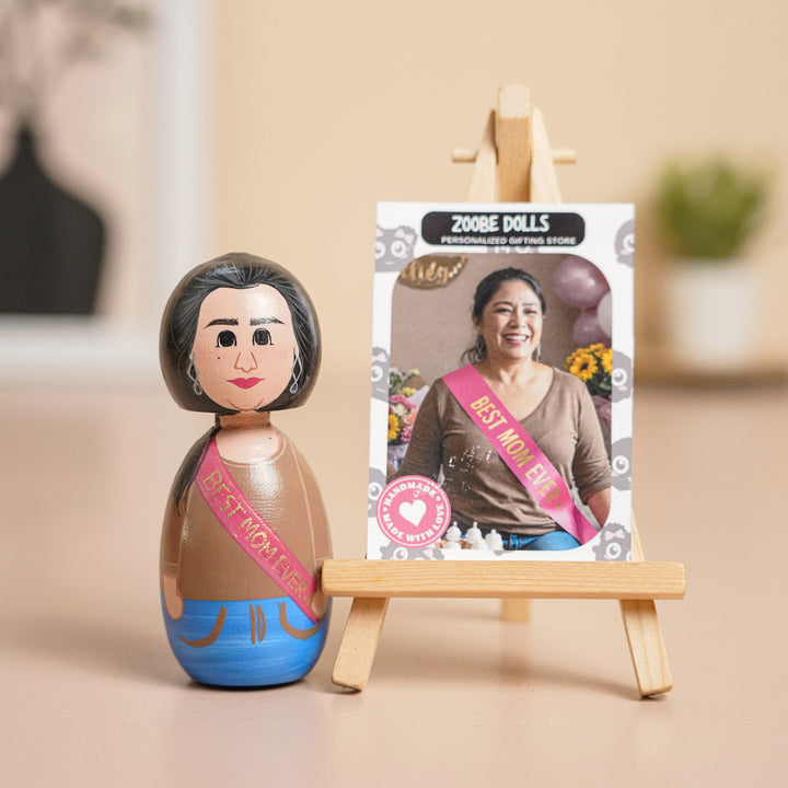 Photo Personalized Wooden Peggy Doll