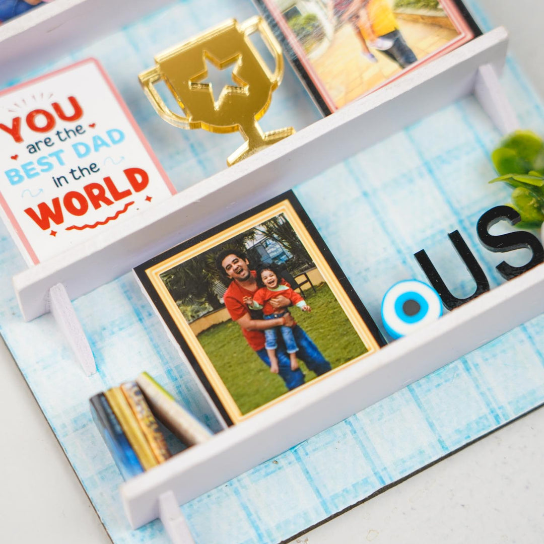 Photo Personalized Handmade Miniature Shelf MDF Wood Fridge Magnet