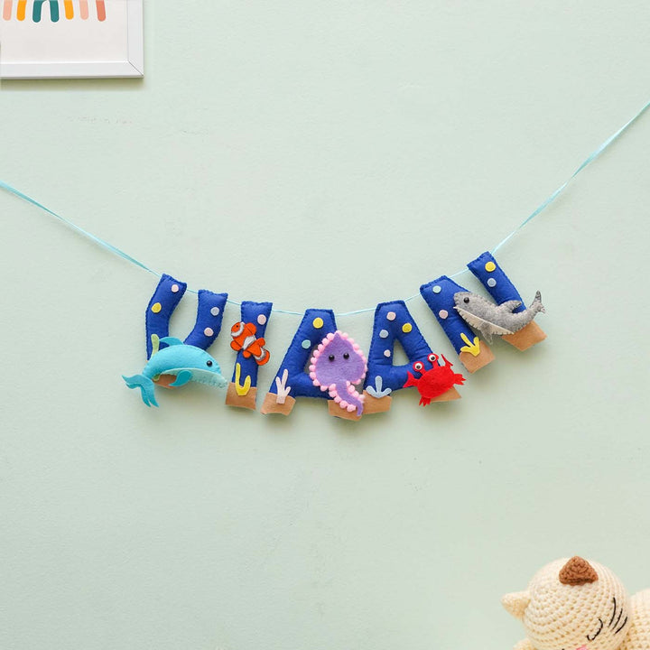 Personalized Handmade Underwater Theme Felt Bunting - Hanging Name Garland Display
