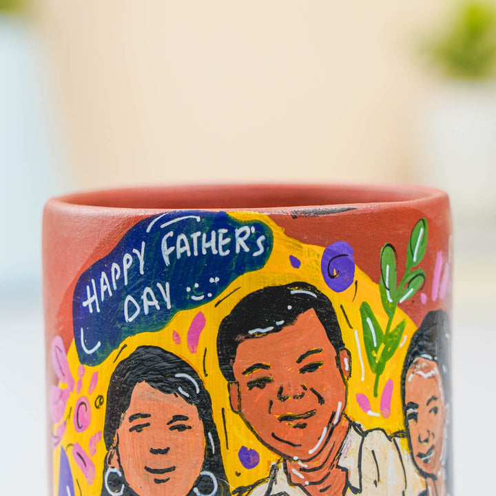 Photo Personalized Hand-Painted Spring Design Terracotta Mug