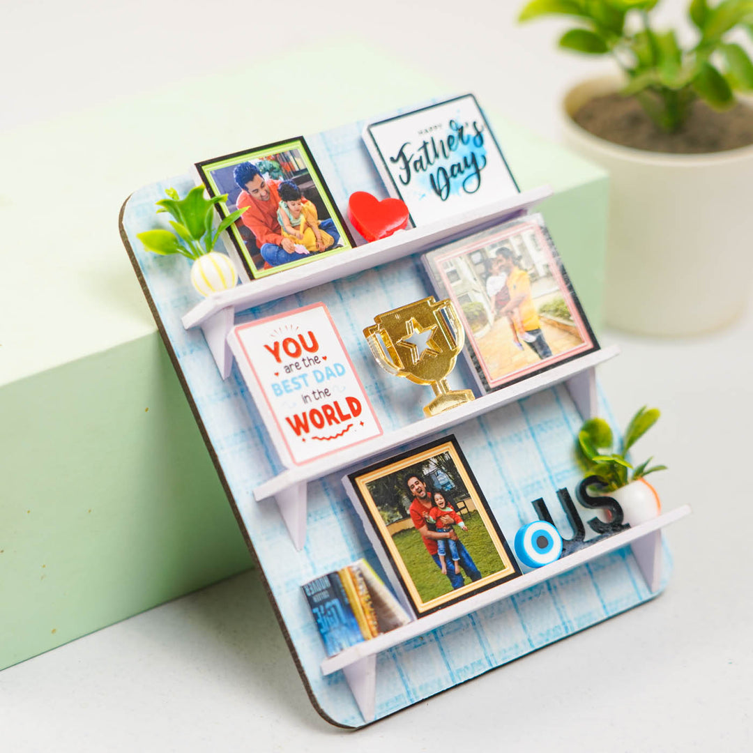 Photo Personalized Handmade Miniature Shelf MDF Wood Fridge Magnet