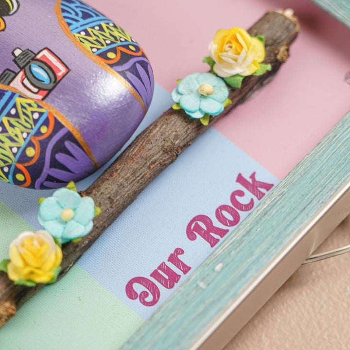 Personalized Hand-Painted Pebble Art Single Owl Wooden Decorative Plaque