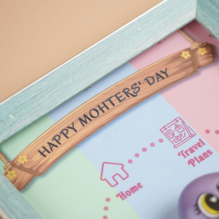 Personalized Hand-Painted Pebble Art Single Owl Wooden Decorative Plaque