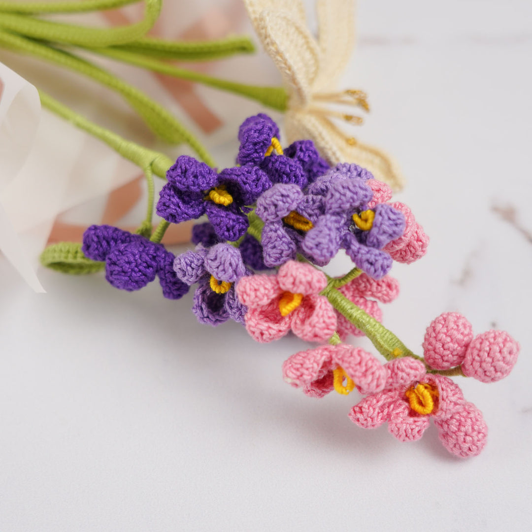 Handmade Crochet Mother'S Day Theme Cotton Flower Bouquet