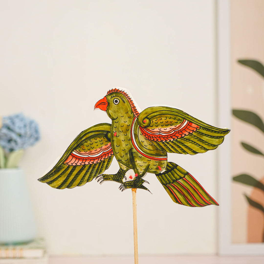 Hand-Painted Jatayu Tholu Bommalata Flip Toy