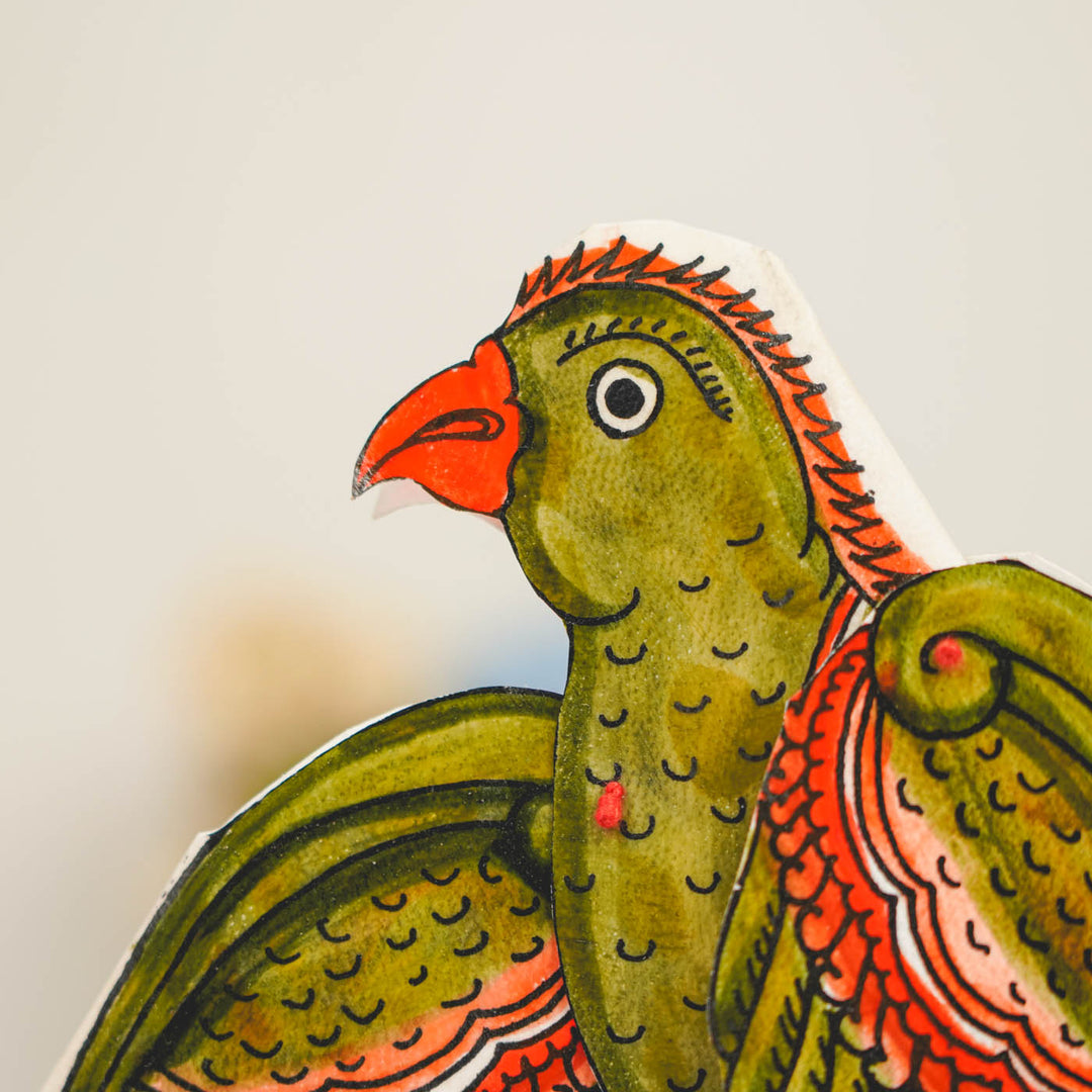 Hand-Painted Jatayu Tholu Bommalata Flip Toy