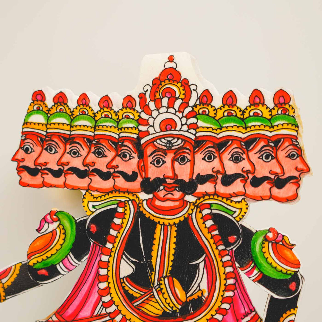 Hand-Painted Ravan Tholu Bommalata Flip Toy