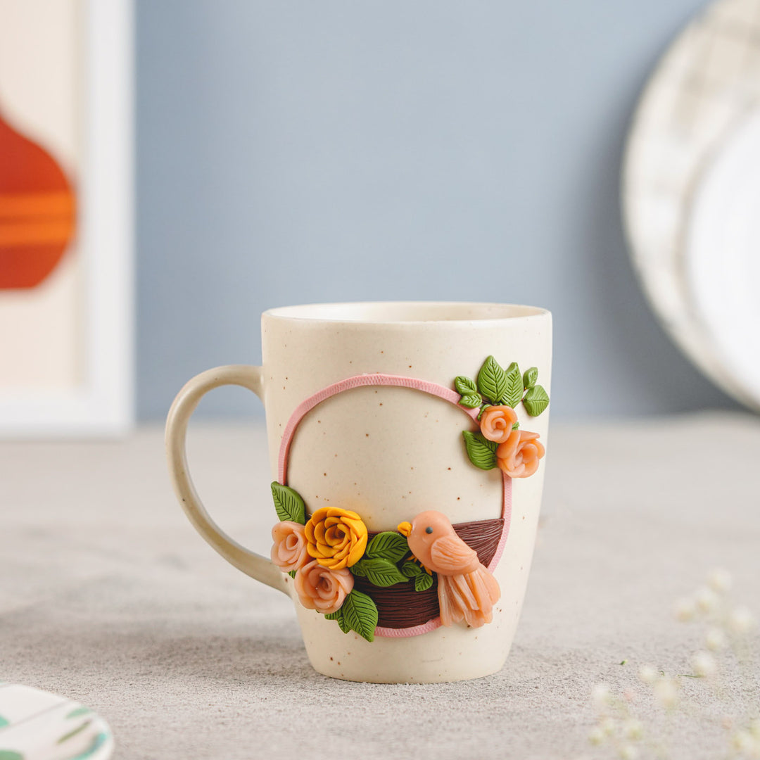 Personalized Hand-Painted Birds Theme Clay Mug