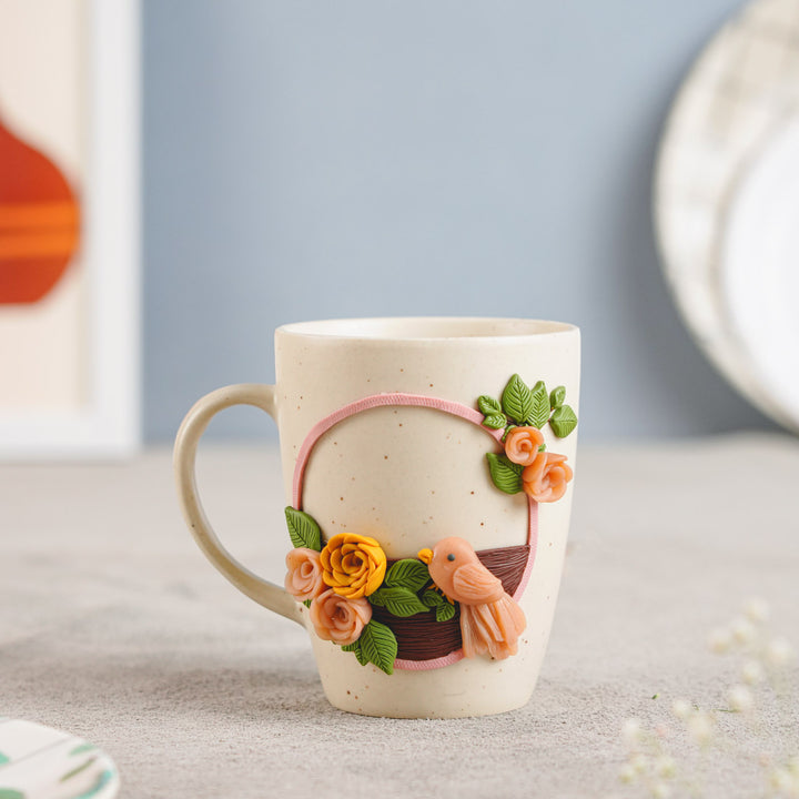 Personalized Hand-Painted Birds Theme Clay Mug