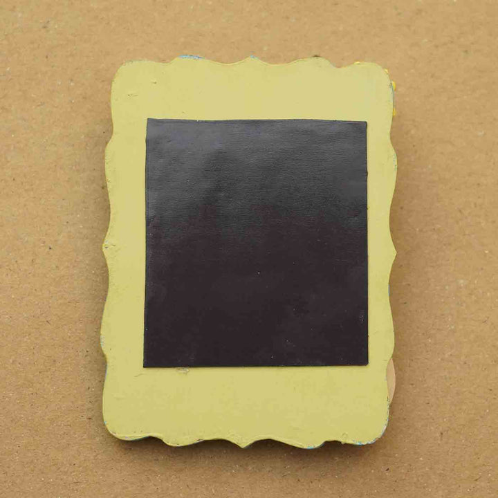 Handmademdf And Clay Photo Magnet Rakhi Gift For Brothers - Back View