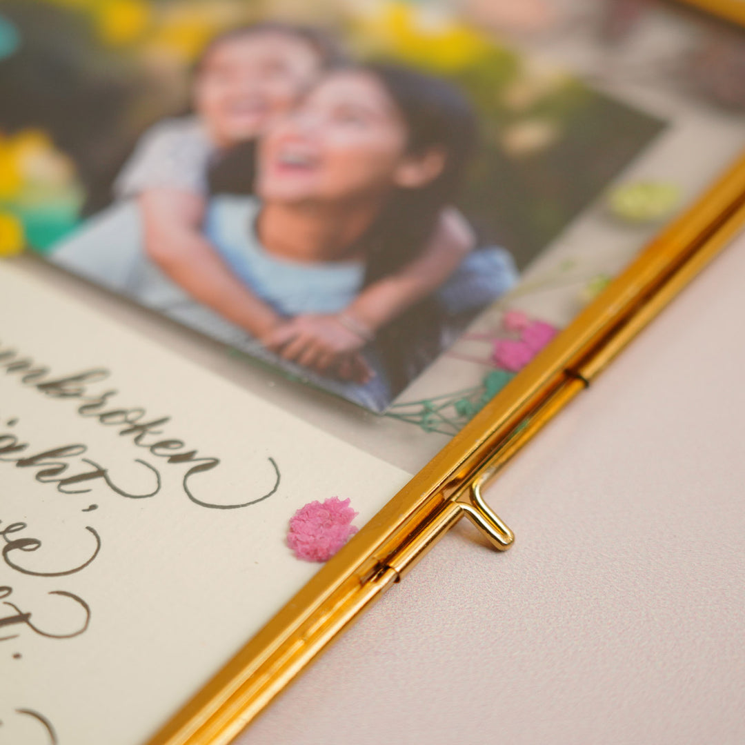 Photo Personalized Vintage Glass Photo Frame For Mothers