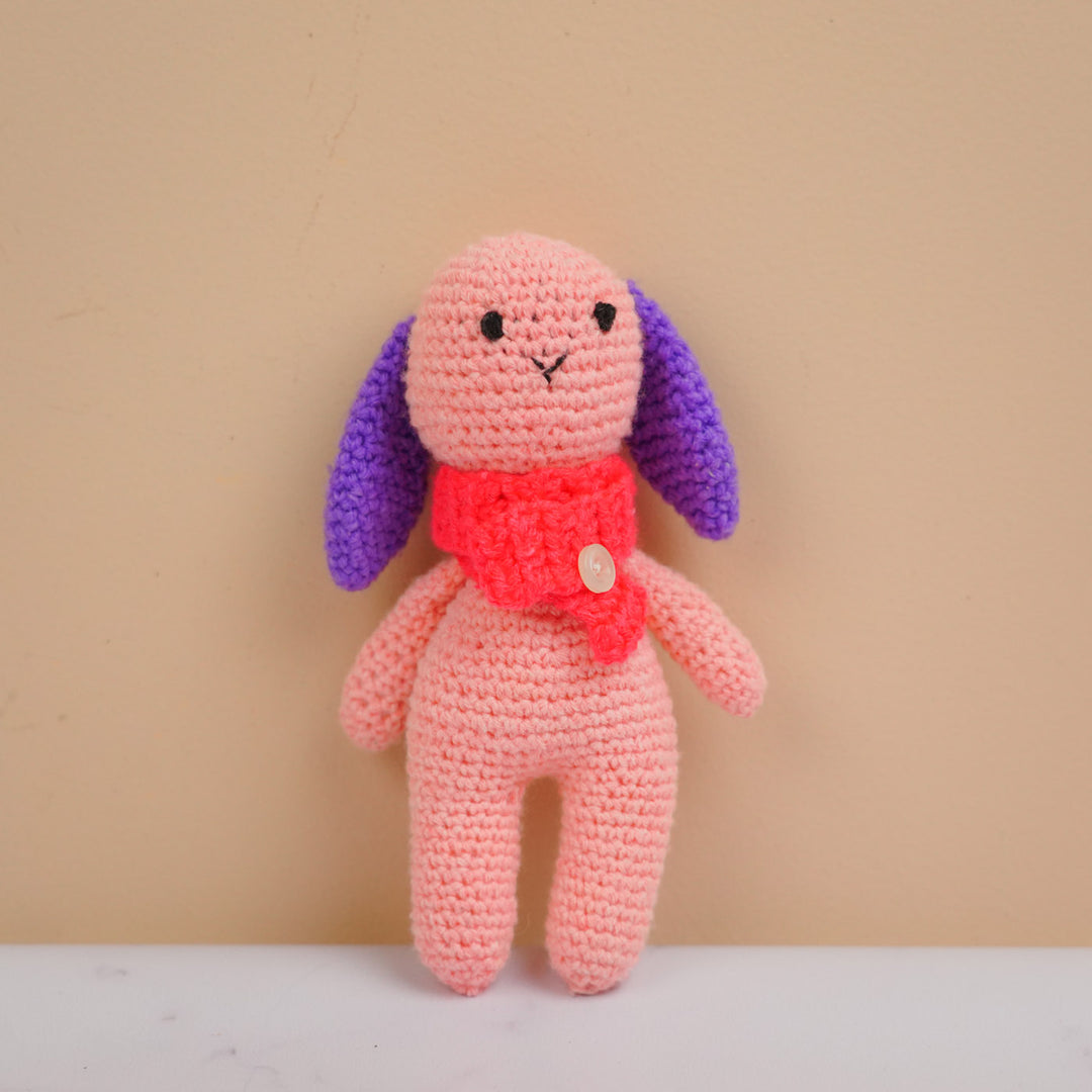 Handmade Crochet Cute Winter Bunny Toy