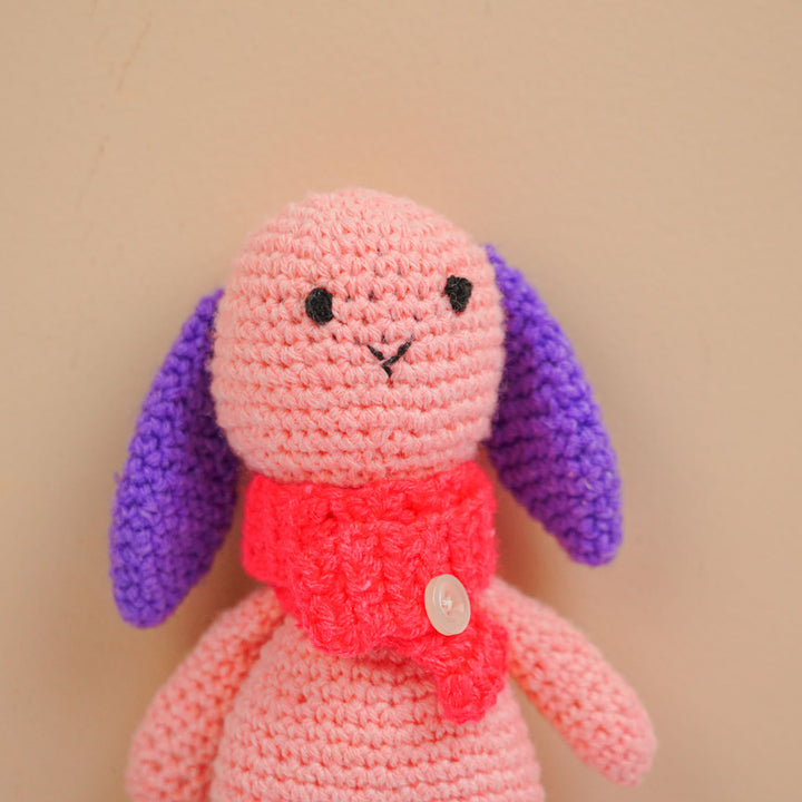 Handmade Crochet Cute Winter Bunny Toy