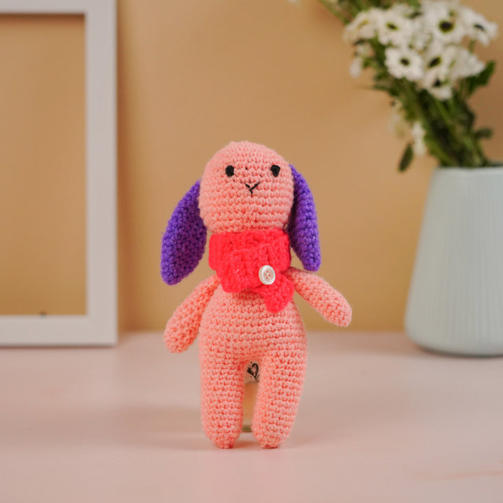 Handmade Crochet Cute Winter Bunny Toy