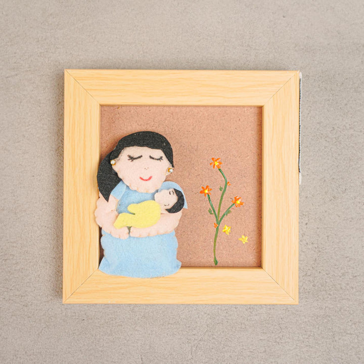 Photo Personalized Handmade Mom And Kid Theme Felt Miniature Frame