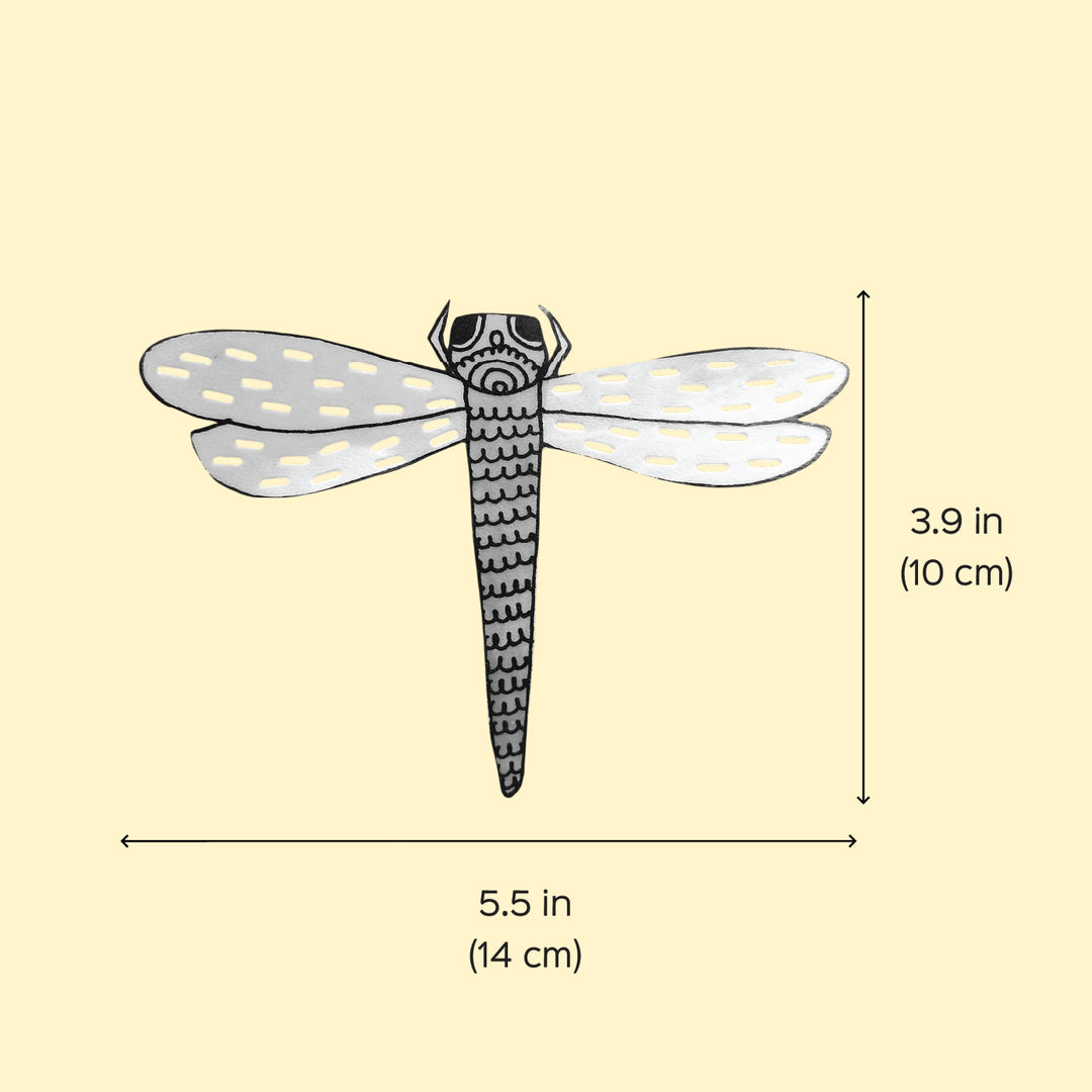 4m, 14 Bulbs | Hand Painted Dragonfly Theme Tholu Bommalata LED Fairy Light
