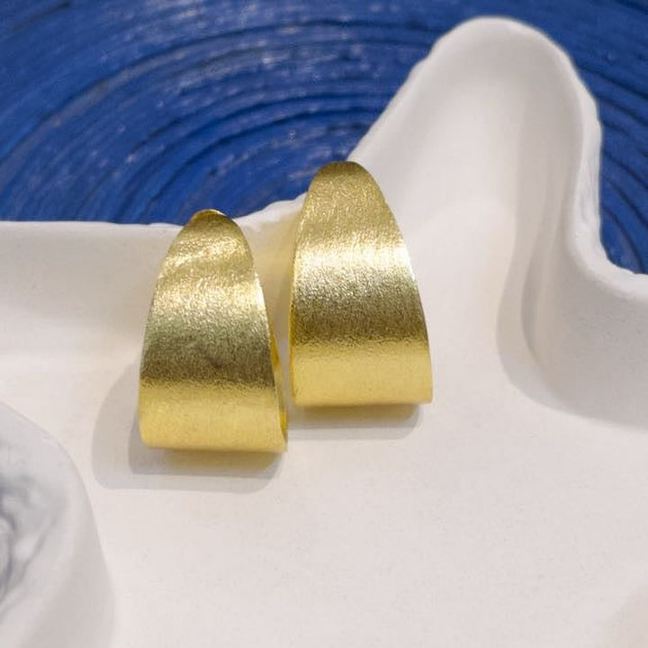 Handmade Eclipta Brass Studs Design Earrings