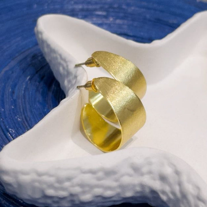 Handmade Eclipta Brass Studs Design Earrings