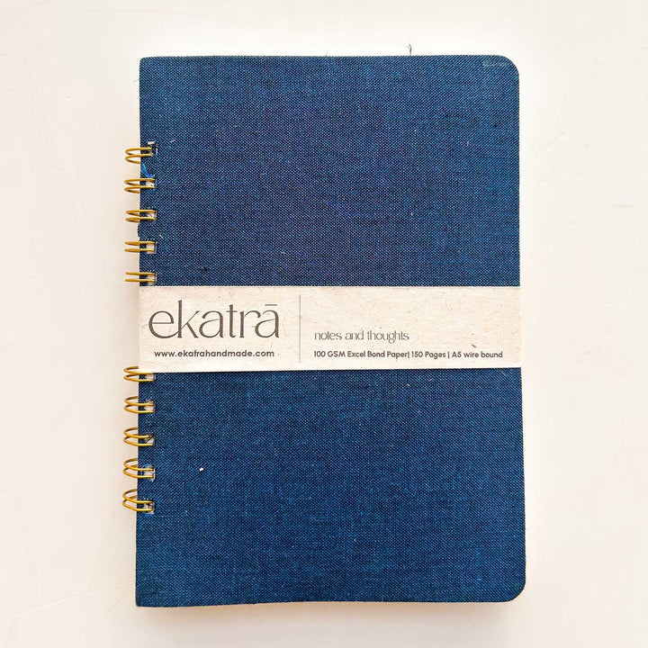 Handcrafted Sustainable A5 Wire Bound Journal | 100 GSM