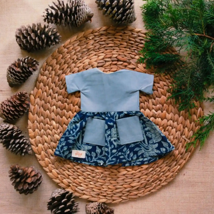 Nilah in Low Waist Dress With Changeable Outfits | Soft Hand-Stitched Sustainable Indian Play Doll