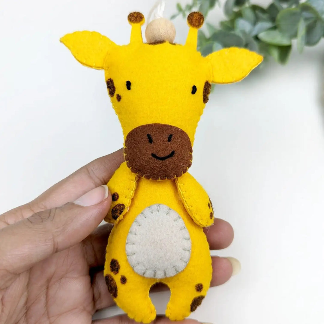 Handmade Giraffe Felt Hanging For Kids