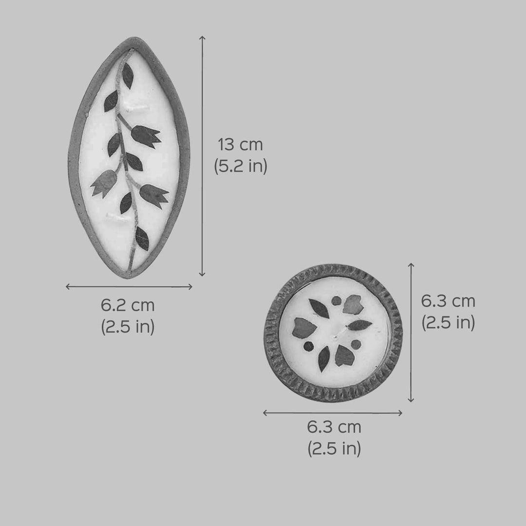 12 Candles | Handmade Soy Wax & Pressed Flower Terracota Tealight Candles For Christmas Decoration | 4 Boxes, 3 Candles per Box