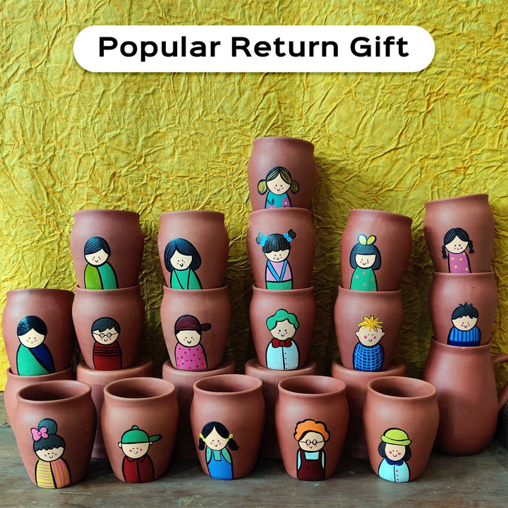 Customisable Handpainted Clay Kulhads For Siblings