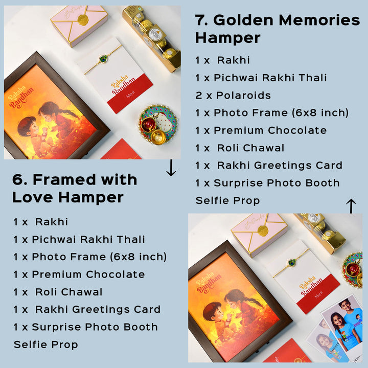 Beaded Peacock Pearl And Stone Bracelet Rakhi Hamper With Chocolates And Roli Chawal For Brother Customizable Options Includes Up To 7 Goodies - Detailed hamper contents