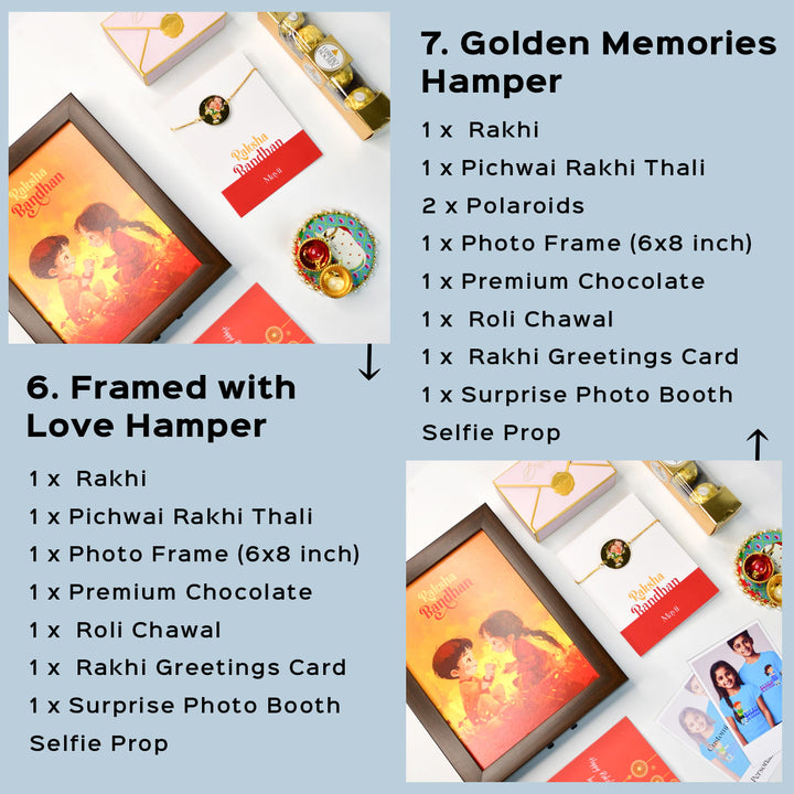 Beaded Bhai Behen Acrylic Bracelet Rakhi Hamper With Chocolates And Roli Chawal For Brother Customizable Options Includes Up To 7 Goodies - Hampers Packaging and Decor